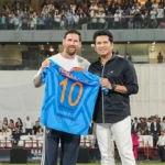 سچن ٹنڈولکر اور لیونل میسی کی یادگار ملاقات، تصویر سوشل میڈیا پر وائرل