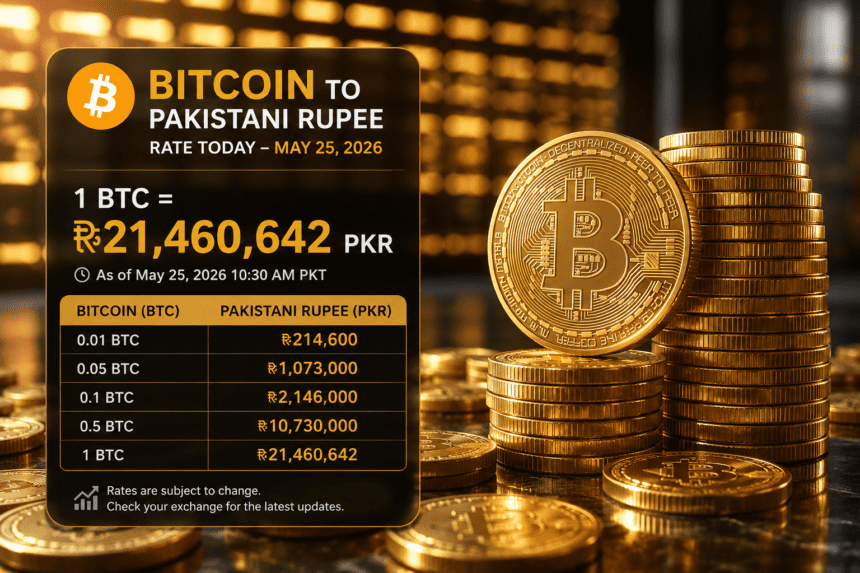 پاکستان میں بٹ کوائن کی قیمت آج: ایک BTC تقریباً 2 کروڑ 16 لاکھ روپے تک پہنچ گیا