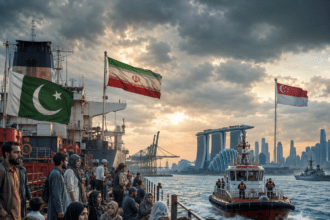 امریکا کے قبضے میں لیے گئے بحری جہازوں پر موجود پاکستانیوں اور ایرانیوں کی واپسی کے لیے پاکستان کا سنگاپور سے رابطہ