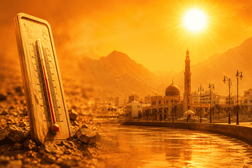 عمان میں شدید گرمی کی لہر، درجہ حرارت 47 ڈگری سینٹی گریڈ تک پہنچ گیا