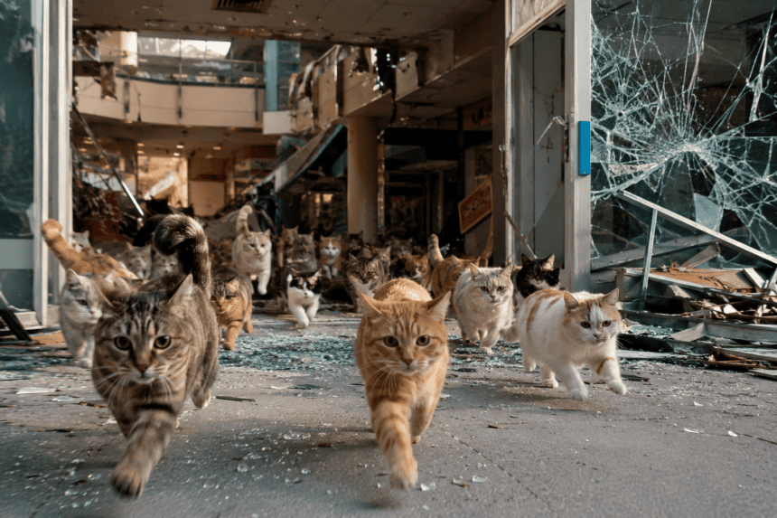 جاپان: زلزلے سے متاثرہ مال میں پھنسے 25 بلیوں کو بحفاظت نکال لیا گیا