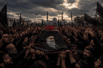شہید ایرانی سپریم لیڈر کی نمازِ جنازہ: تہران کی فضاؤں میں 'انتقام' کے نعرے