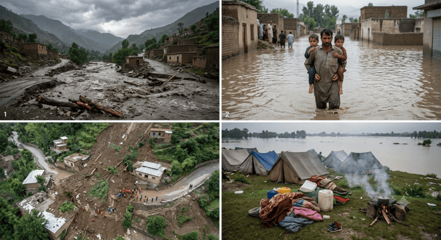 خیبر پختونخوا: مون سون بارشوں اور سیلاب سے 32 افراد ہلاک، پی ڈی ایم اے
