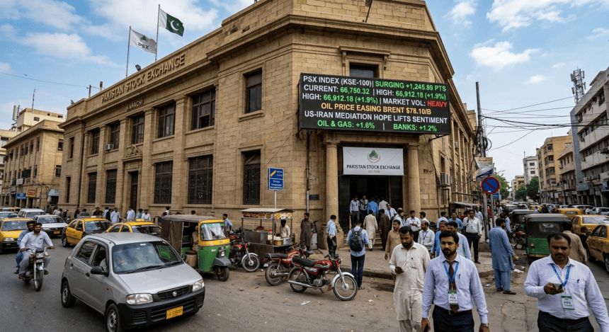 پی ایس ایکس میں زبردست تیزی، انٹرا ڈے ٹریڈنگ کے دوران 1,200 سے زائد پوائنٹس کا اضافہ، تیل کی قیمتوں میں کمی سے سرمایہ کار پُرامید