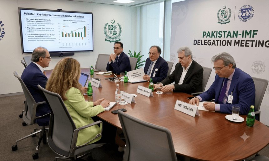 وزیرِ خزانہ کی آئی ایم ایف حکام سے ملاقات، پاکستان کی معاشی کارکردگی کا جائزہ
