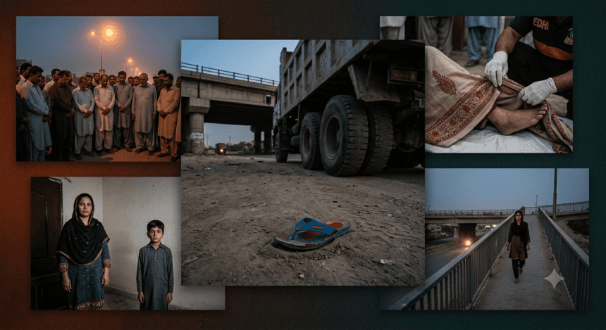 کراچی: جمالی پل کے قریب ٹرک کی زد میں آ کر دو افراد جاں بحق