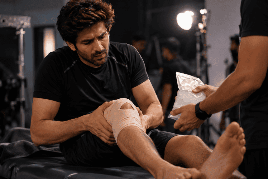 فلم کے سیٹ پر زخمی ہونے کے بعد کارتک آریان کی گھٹنے کی سرجری