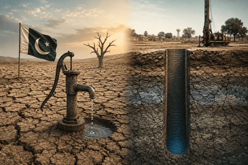 پاکستان میں زیرِ زمین پانی کے ذخائر تیزی سے ختم، ماہرین کی ہنگامی انتباہ