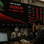 اکستان اسٹاک ایکسچینج میں شدید مندی: کے ایس ای-100 انڈیکس 1,690 پوائنٹس گر گیا