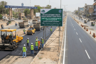 کراچی یونیورسٹی روڈ: ایف ڈبلیو او کی ستمبر تک کام مکمل کرنے کی یقین دہانی