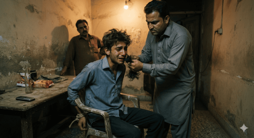 کراچی کے پوش علاقے ڈیفنس میں نوجوان پر تشدد، زبردستی بال کھلانے کا واقعہ