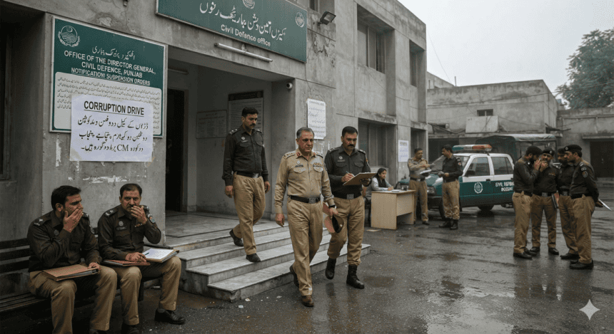 پنجاب: محکمہ سول ڈیفنس میں کرپشن کے خلاف کریک ڈاؤن، درجنوں افسران معطل