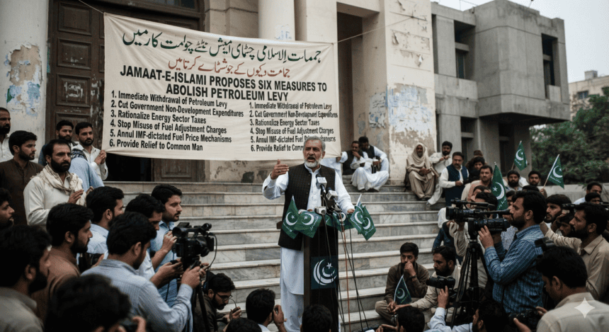 جماعتِ اسلامی کا پیٹرولیم لیوی ختم کرنے کے لیے چھ نکاتی فارمولا