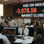 پاکستان اسٹاک مارکیٹ میں مندی: کے ایس ای-100 انڈیکس 3,078 پوائنٹس گر گیا