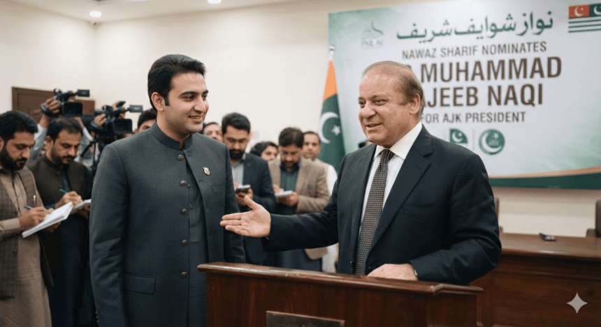 نواز شریف کا آزاد کشمیر کے صدارتی انتخاب کے لیے ڈاکٹر نجیب نقی کو نامزد کرنے کا فیصلہ