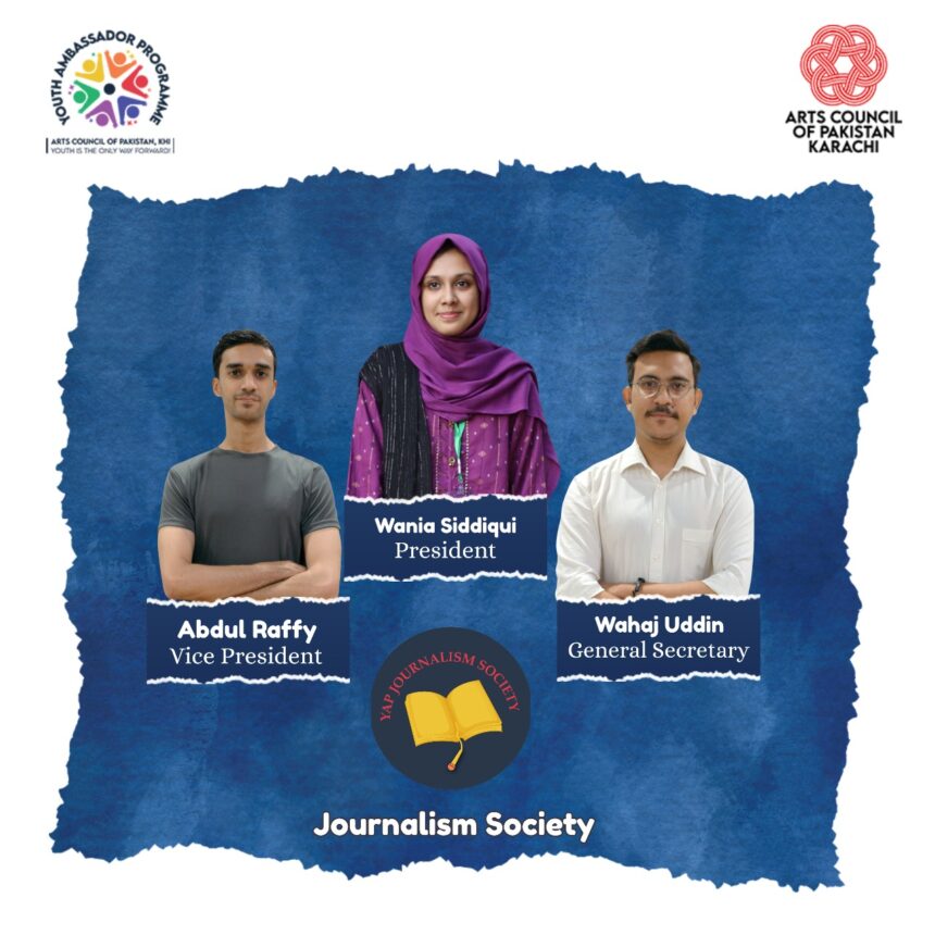 Wania Siddiqui Appointed President of Journalism Society at Arts Council Karachi