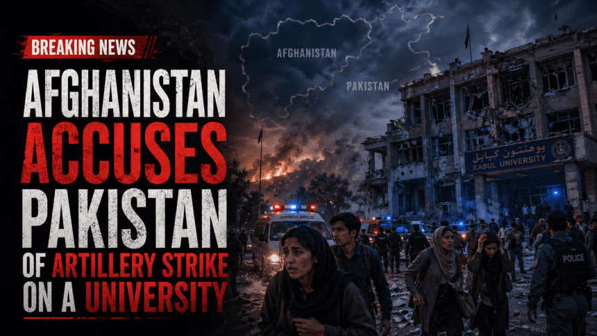 Afghanistan Accuses Pakistan of Artillery Strike on a University