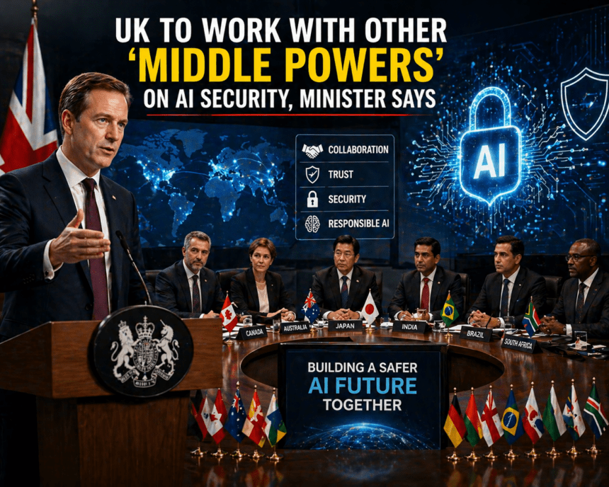 UK to work with other ‘middle powers’ on AI security, minister says