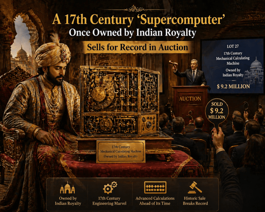 A 17th-century ‘supercomputer’ once owned by Indian royalty sells for auction record