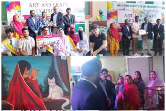 Grand Art & Craft Exhibition at Aligarh Institute Showcases Students’ Creativity