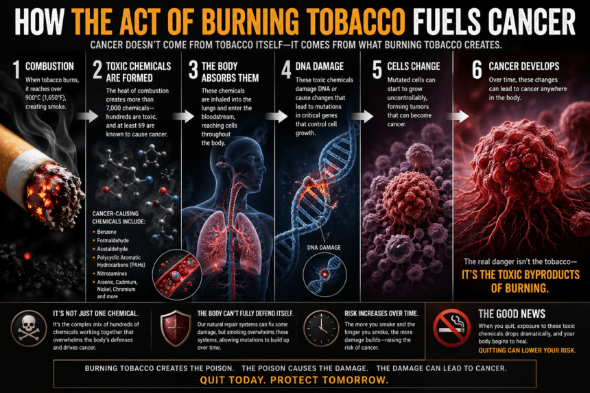 The Chemistry of Combustion: How Burning Tobacco Drives Cancer