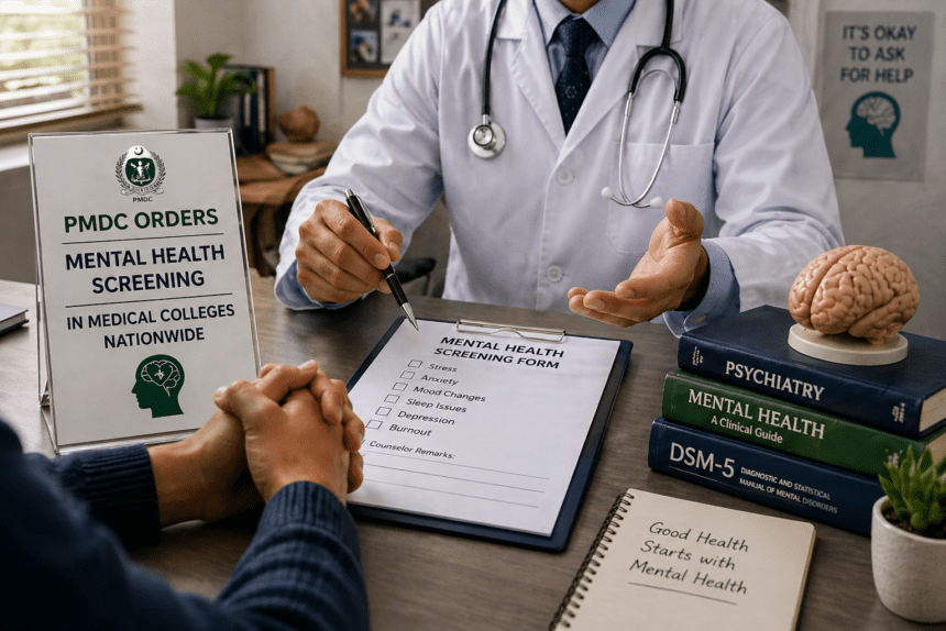PMDC mandates mental health screening for all medical students