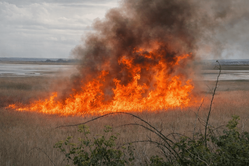 ‘Devastating’ fire tears through protected nesting site at Coatham Marsh
