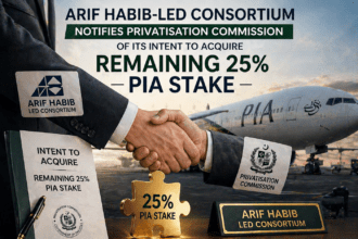 Arif Habib-led consortium notifies Privatization Commission of intent to buy remaining 25% PIA stake