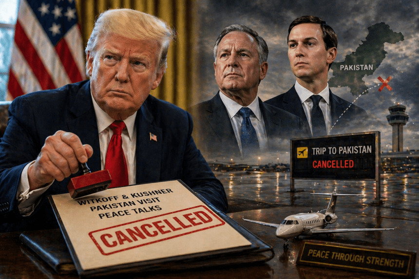 Trump calls off Witkoff and Kushner trip to Pakistan for Iran peace talks