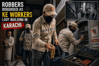 Robbers disguised as KE workers loot building in Karachi