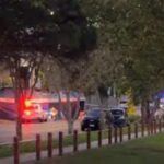 One dead, another critically injured after car mounts footpath outside Melbourne Showgrounds