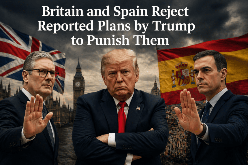 Britain and Spain reject reported Trump plans for retaliation over Iran-war support