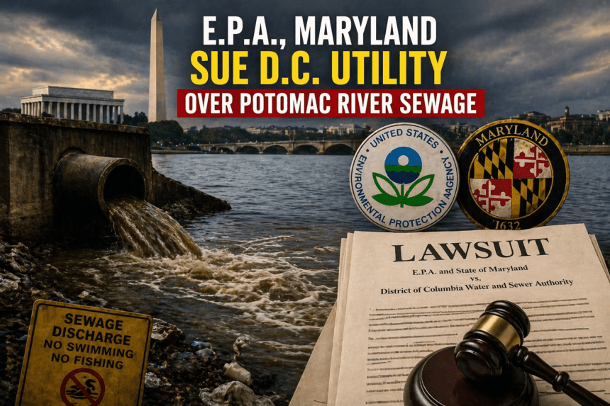 EPA, Maryland Sue DC Water Over Massive Potomac Sewage Spill