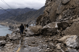 Traffic restored on Karakoram Highway following landslide as heavy rainfall lashes GB
