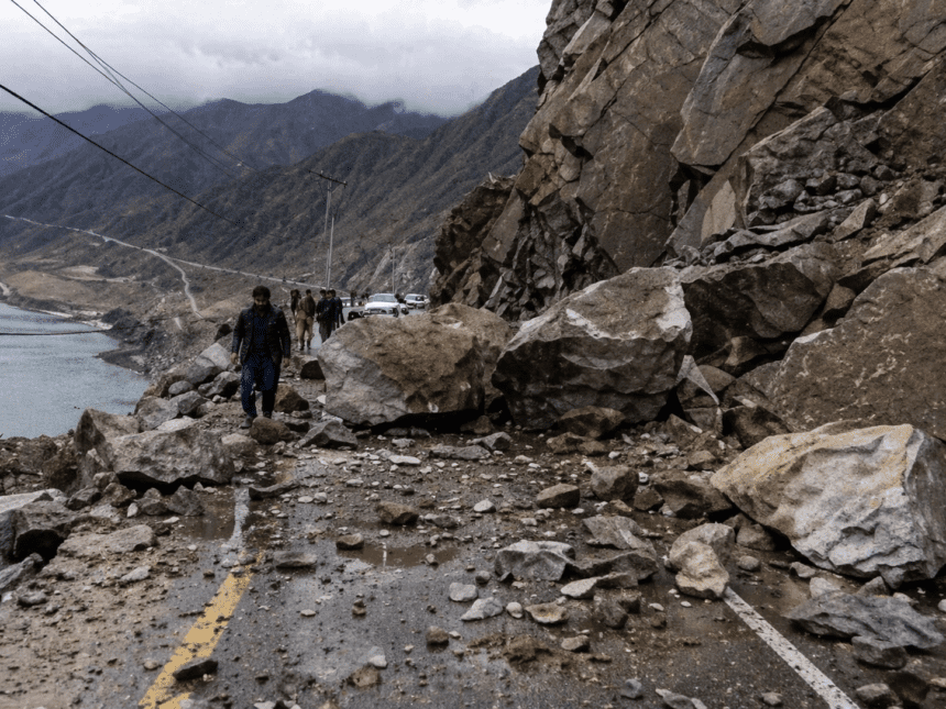 Traffic restored on Karakoram Highway following landslide as heavy rainfall lashes GB