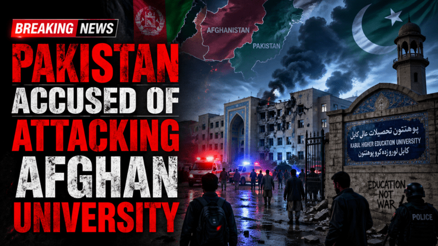 Pakistan accused of attacking Afghan university as cross-border tensions deepen