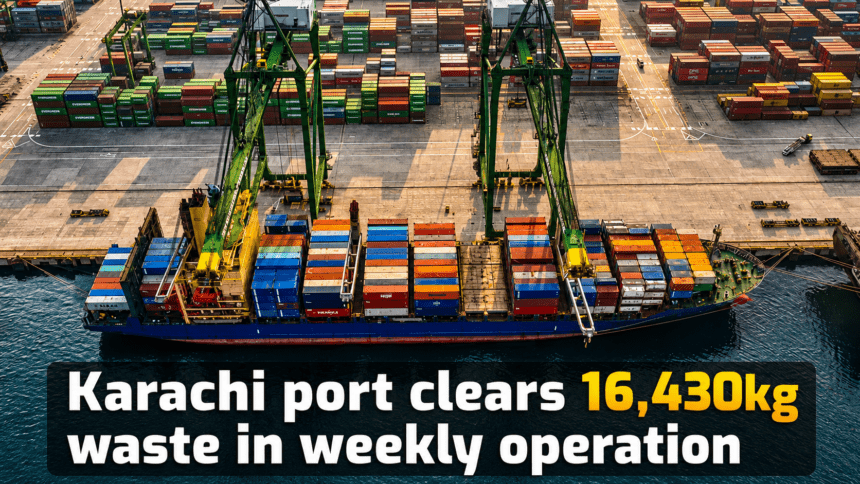 Karachi port clears 16,430kg waste in weekly operation