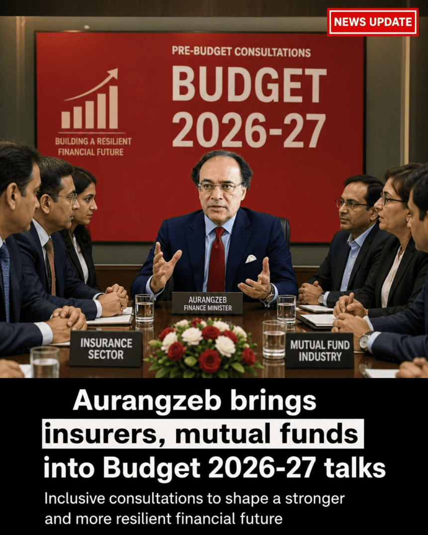 Aurangzeb brings insurers, mutual funds into Budget 2026-27 talks