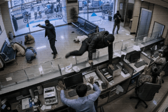 CCTV footage shows daring armed bank robbery in Karachi