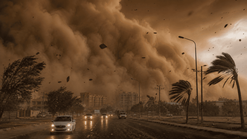 Dust Storm Warning Issued for Central and Southern Regions