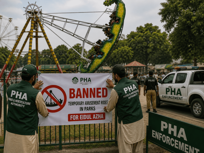 PHA bans temporary amusement rides in Lahore parks for Eidul Azha