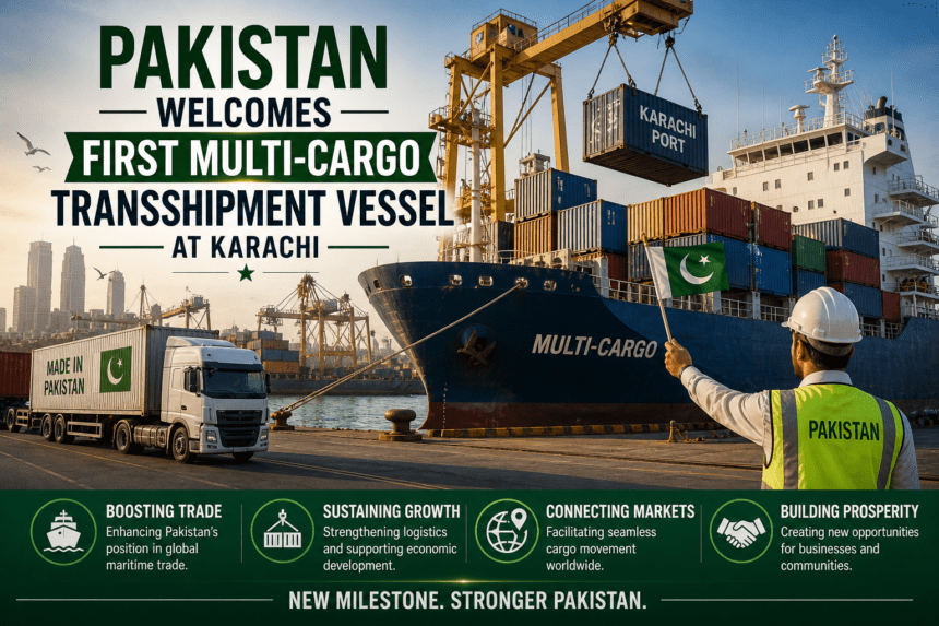 Pakistan welcomes first multi-cargo transshipment vessel at Karachi