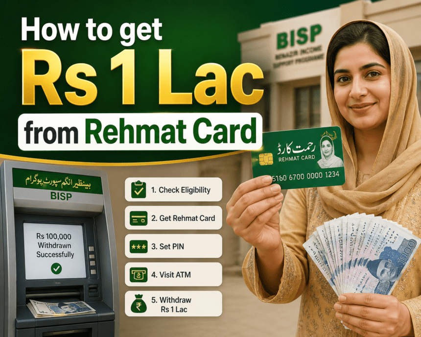 How to get Rs1 lac from Rehmat Card
