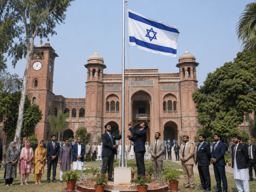 Govt University in Punjab Faces Backlash After Israeli Flag Appears on Campus