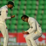 Pakistan suffered another dramatic collapse as they lost their last six wickets for a paltry 17 runs with Muthusamy taking 5-57. In their first innings of 378 they lost their last five wickets for 16 runs. It was a day for the spinners to savour as Noman took 6-112 in 35 overs in South Africa's opening innings, adding two wickets on day three as he applied the pressure from early while spin partner Sajid Khan returned figures of 3-98 in a strong supporting role. Pakistan lost Imam ul Haq in the second over of their second innings as he came storming down the wicket to spinner Simon Harmer, missed and was easily stumped. But they had increased their lead to 145 runs at lunch before Abdullah Shafique was caught and bowled by Muthusamy for 41 and the dangerous Babar Azam dismissed for 42. Kagiso Rabada, who produced a fiery spell in a rare cameo from a quick bowler, was rewarded with Babar's wicket, trapping him leg before wicket in the middle session. After tea, Muthusamy and Harmer (4-51) romped through the batting order. Muthusamy's 11-wicket haul in the match was the fourth best return by a South African spinner in a Test. The two sides play a second test, starting on Monday, in Rawalpindi.