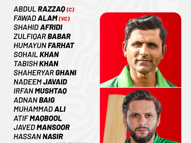 Abdul Razzaq to lead Pakistan Over-40s team featuring Shahid Afridi