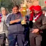 National Games: Grand Welcome for Wrestlers After Winning 14 Gold Medals