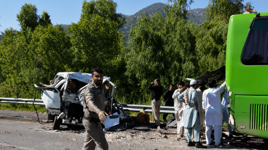16 killed, 7 injured as coach rams into parked bus on Swat Motorway
