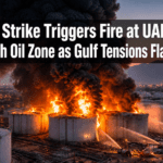 Drone Strike Triggers Fire at UAE’s Fujairah Oil Zone as Gulf Tensions Flare Again