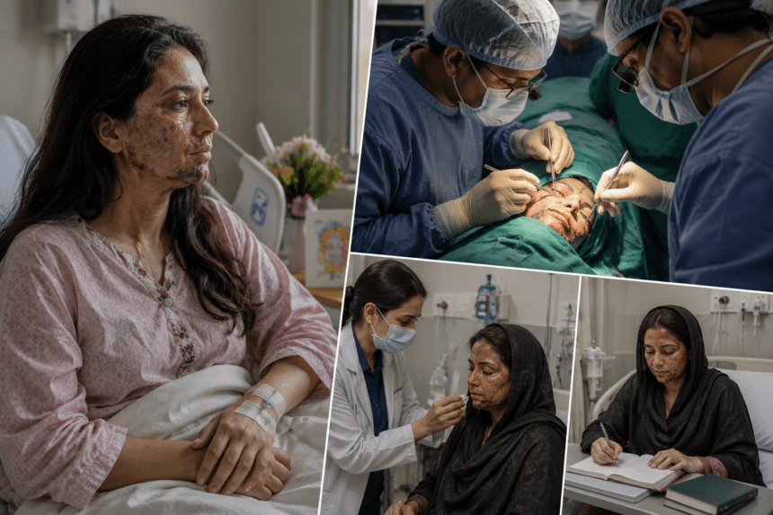 Acid Attack Survivor Dr Mah Noor Begins Reconstructive Treatment in Karachi